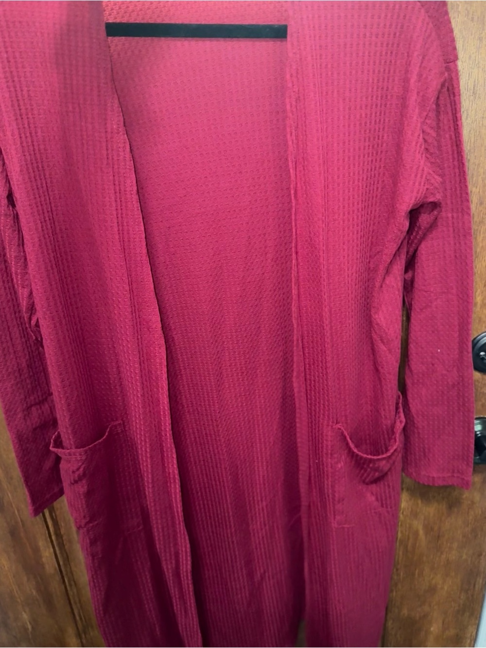 BiBi maroon Ribbed Cardigan duster - Picture 2 of 4